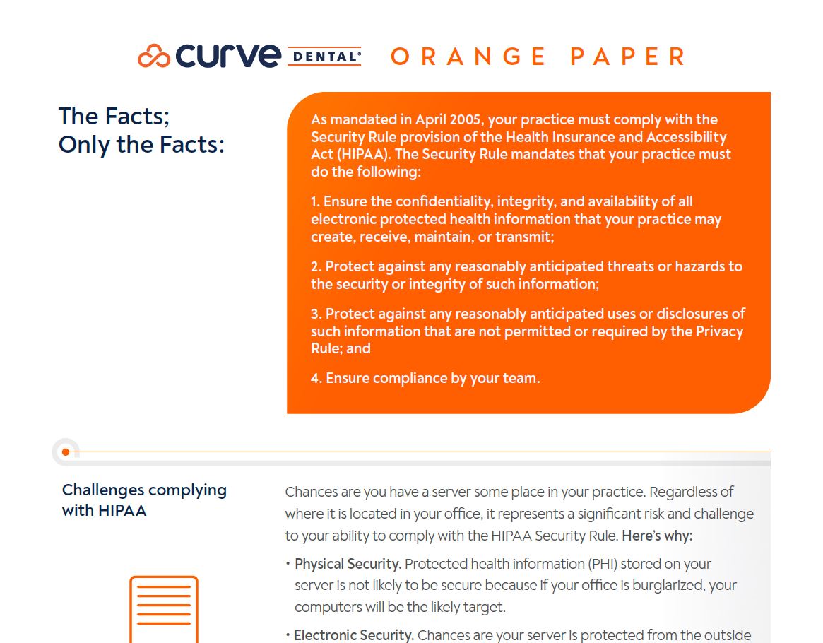 Curve Dental HIPAA Security Rule Compliance